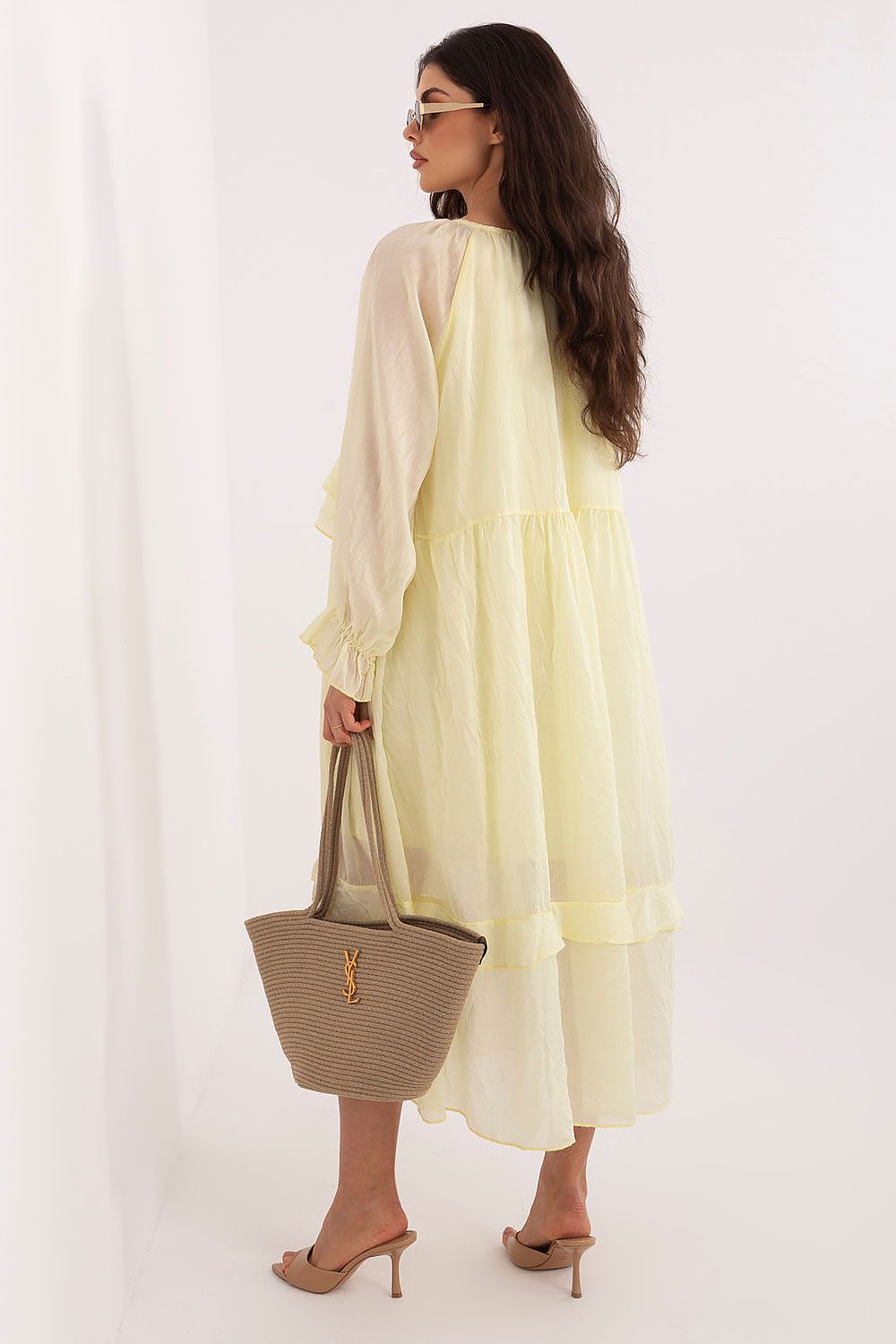 Boho-Sommerkleid Damen – Luftiges Midi-Kleid mit Puffärmeln