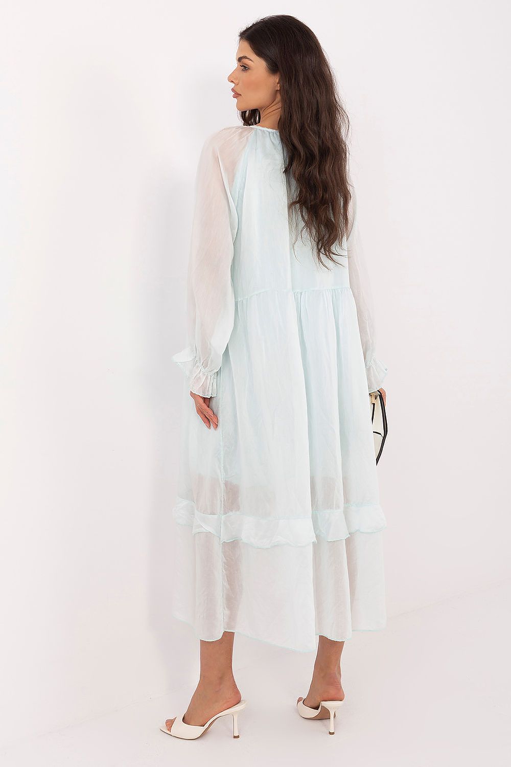 Boho-Sommerkleid Damen – Luftiges Midi-Kleid mit Puffärmeln