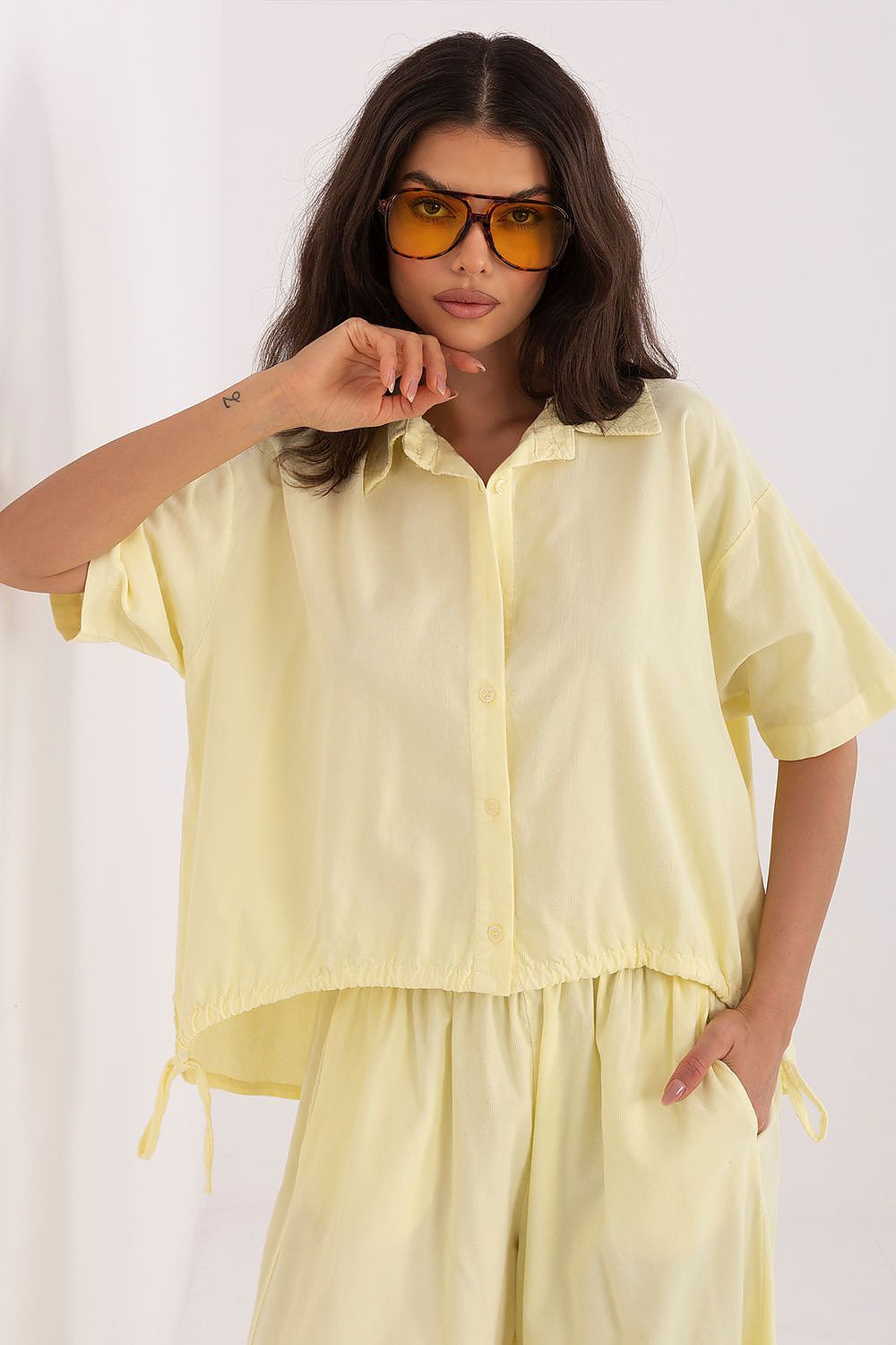 Kurzarm-Bluse Damen – Luftiges Sommerhemd aus 100% Baumwolle