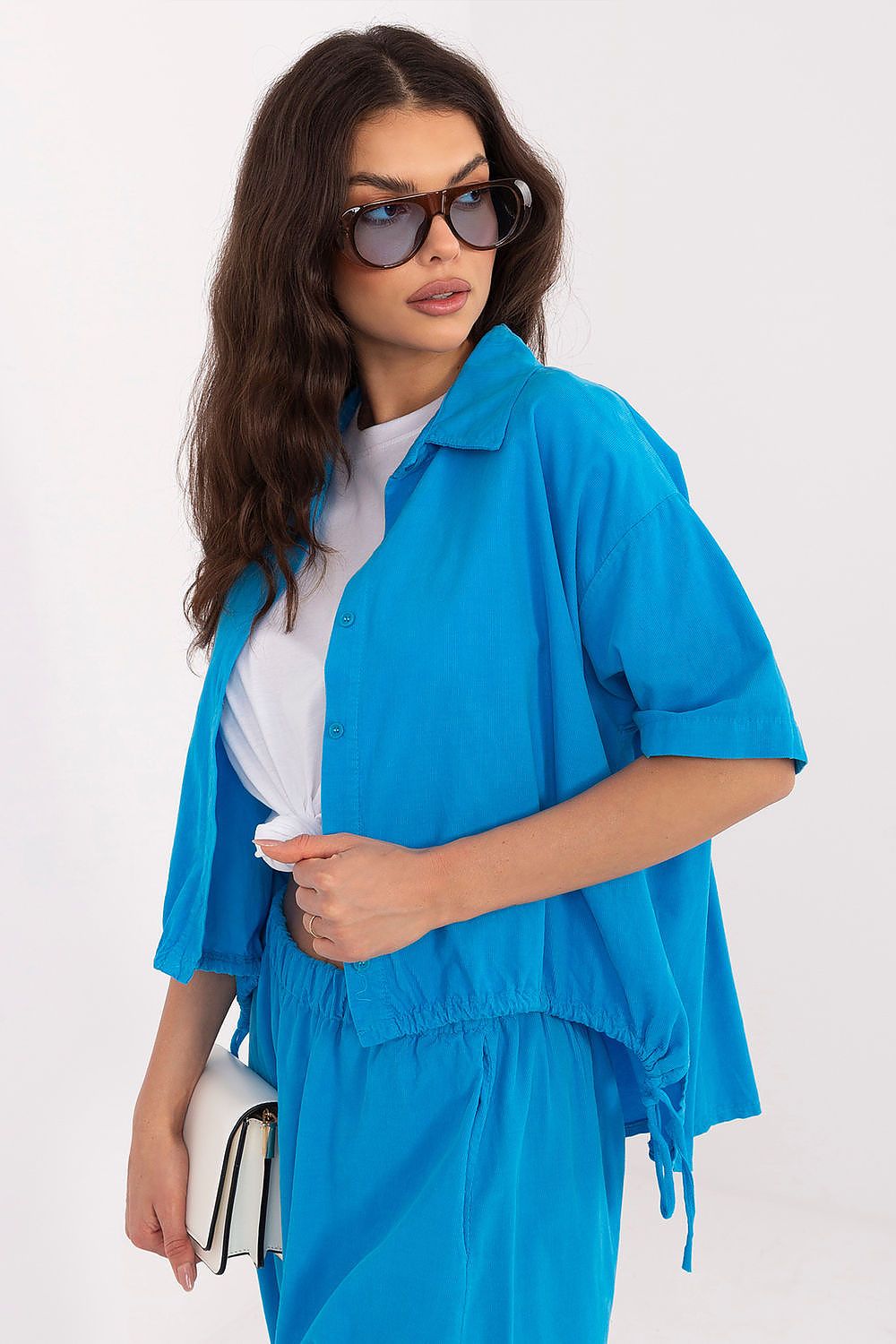 Kurzarm-Bluse Damen – Luftiges Sommerhemd aus 100% Baumwolle