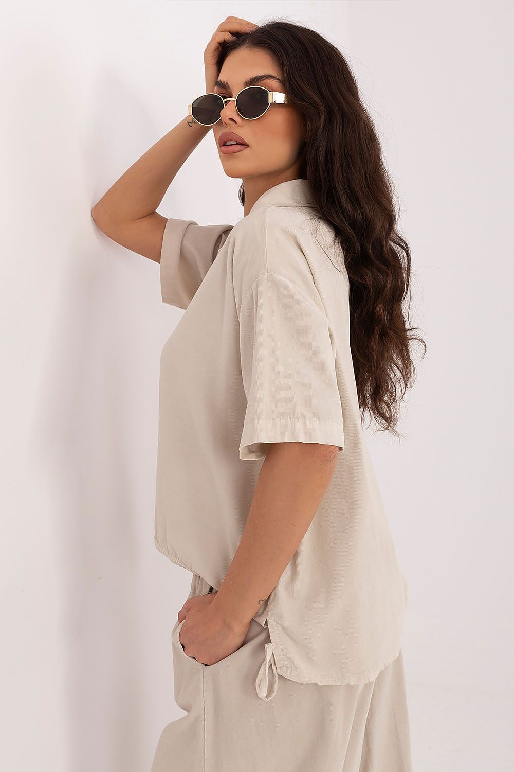 Kurzarm-Bluse Damen – Luftiges Sommerhemd aus 100% Baumwolle