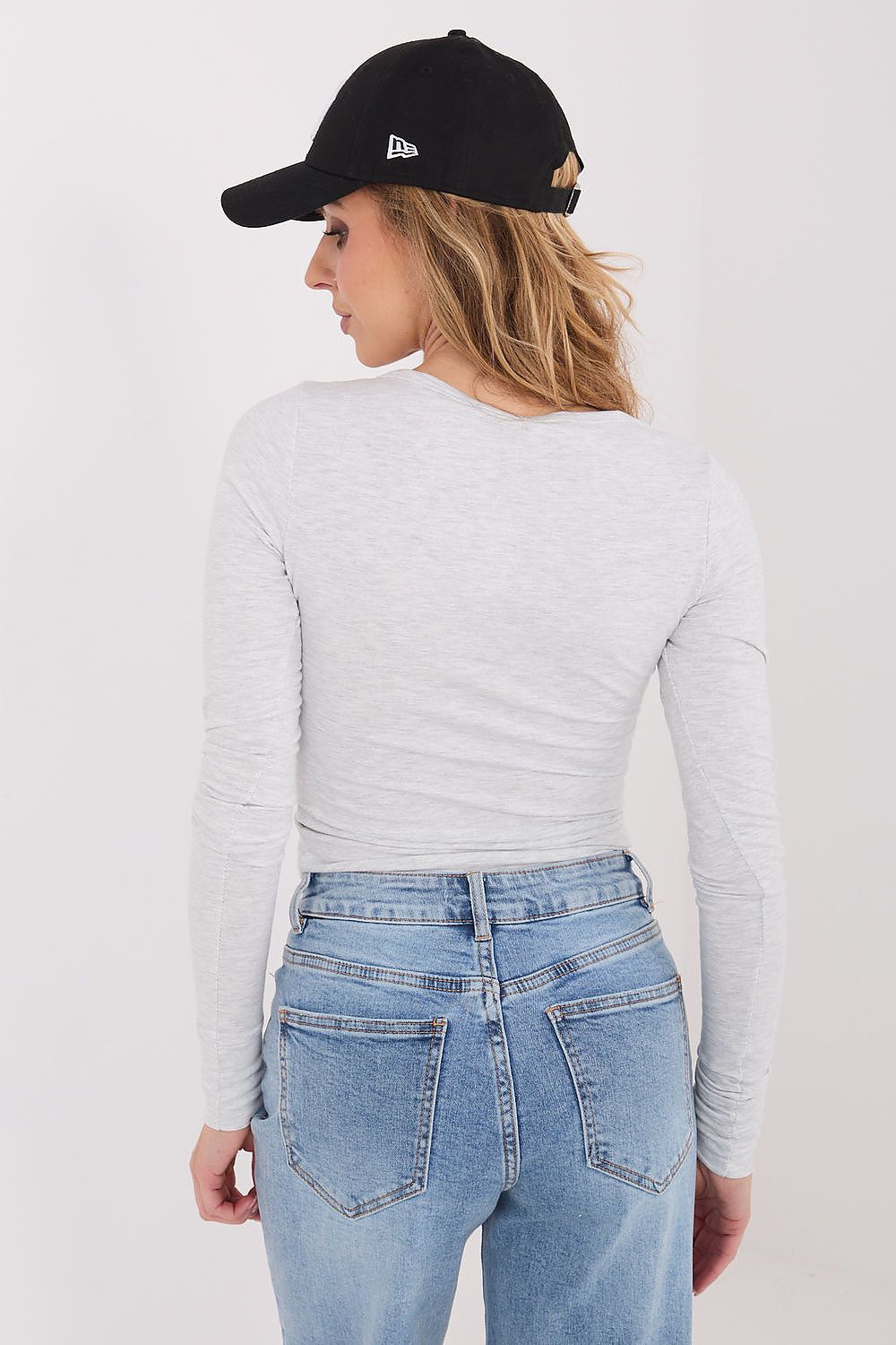 Bluse Damen Stretch Figurbetont Casual