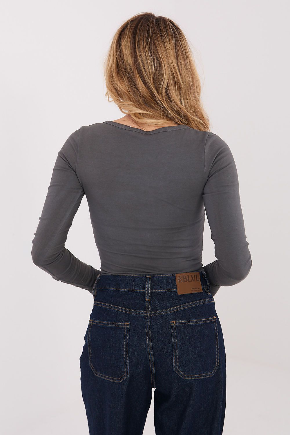 Bluse Damen Stretch Figurbetont Casual