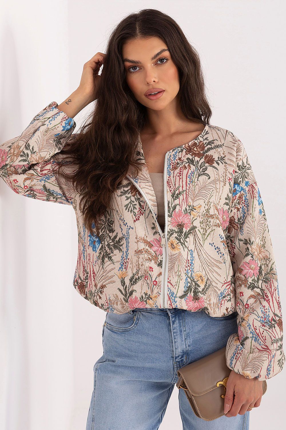 Cropped Jacke Damen – Leichte Kurzjacke aus Polyester-Elasthan