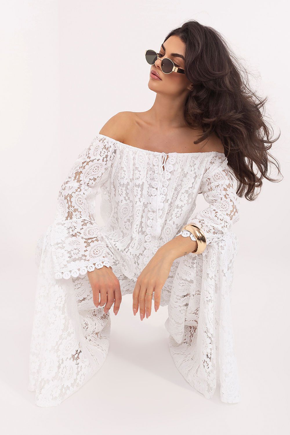 Spitzenhosen Damen – Elegante Palazzo-Hose mit Spitze