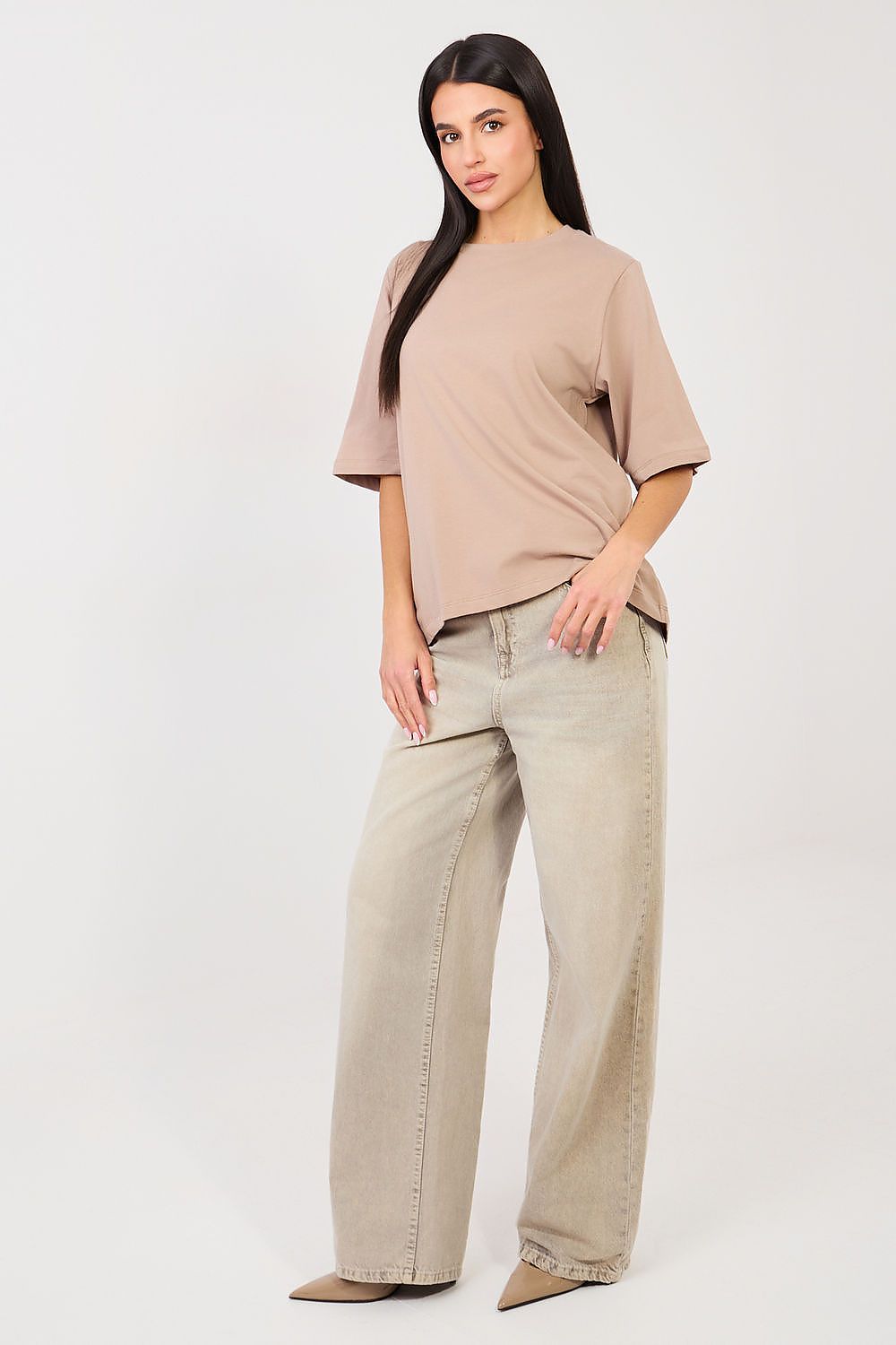 Basic T-Shirt Damen Baumwolle – 7 Farben S/M & L/XL