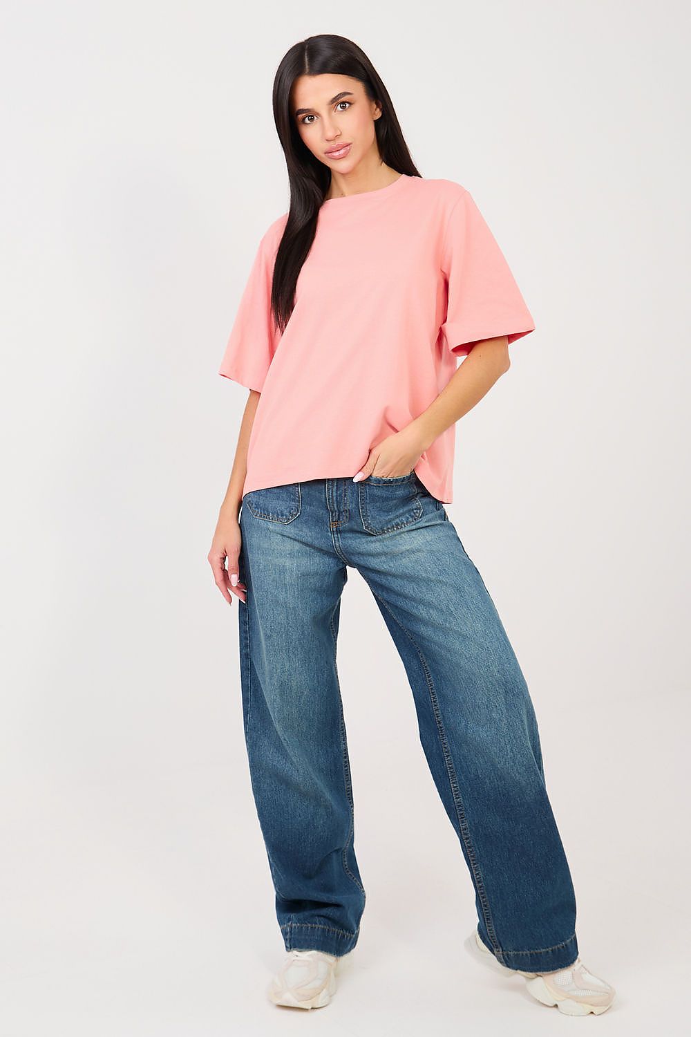 Basic T-Shirt Damen Baumwolle – 7 Farben S/M & L/XL