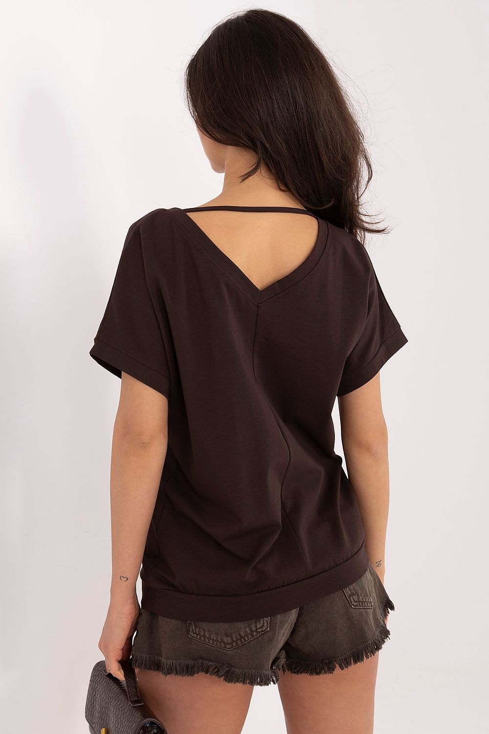 V-Ausschnitt Shirt Damen Baumwolle – 4 Farben S/M & L/XL