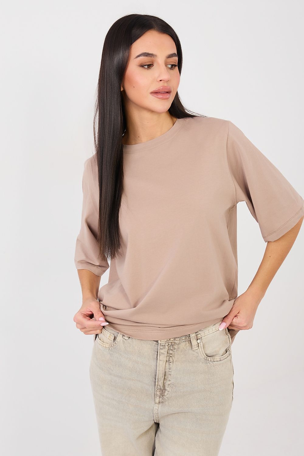 Basic T-Shirt Damen Baumwolle – 7 Farben S/M & L/XL