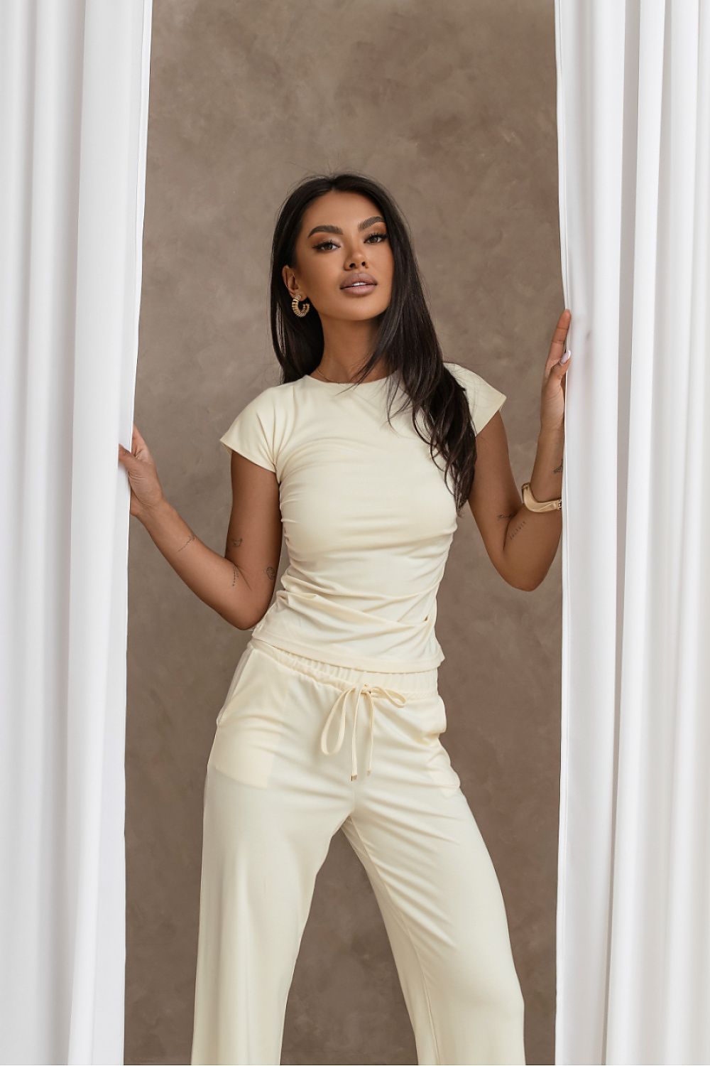 Zweiteiler Damen Viskose Set Top & Hose locker