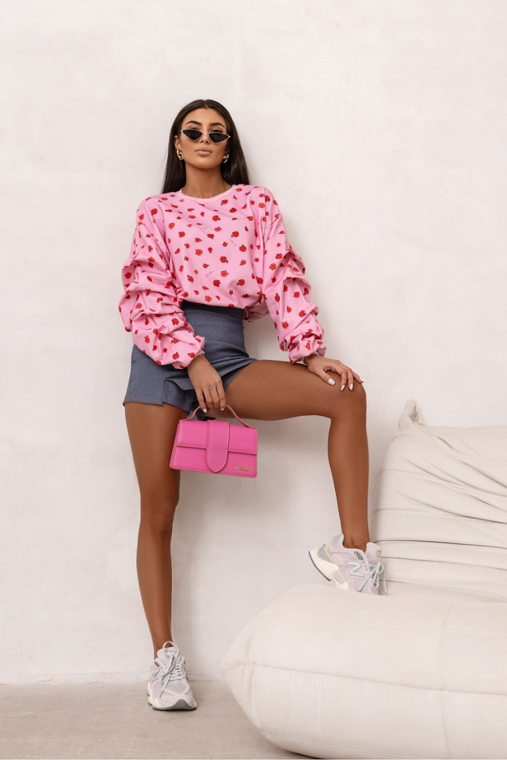 Sweater Damen Baumwolle Bunt Oversized Universalgröße