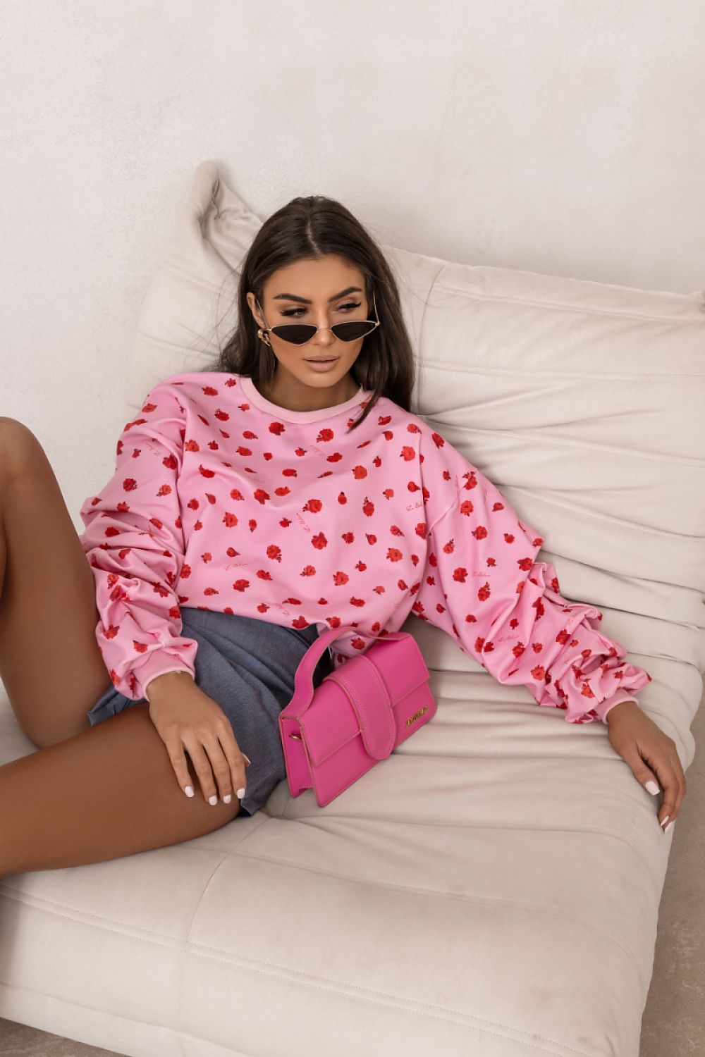 Sweater Damen Baumwolle Bunt Oversized Universalgröße