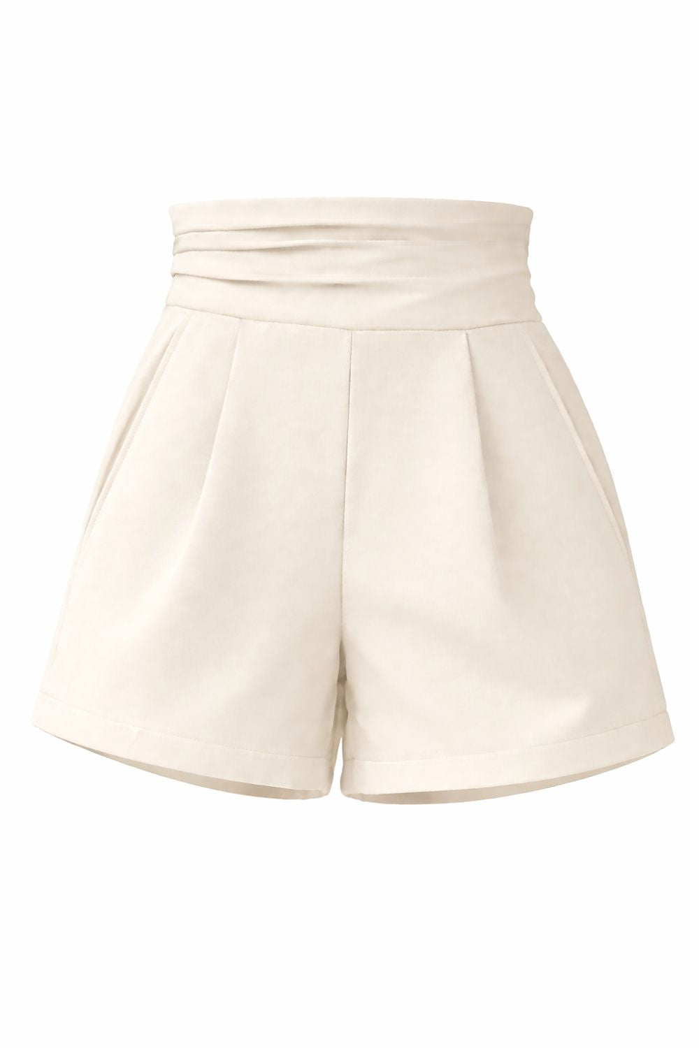 Shorts Damen Viskose Beige Violett Rosa Gelb S M L Sommer
