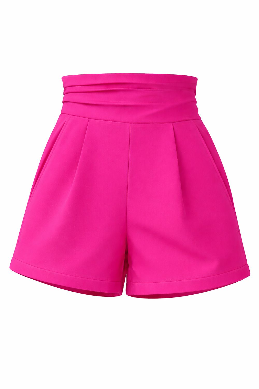 Shorts Damen Viskose Beige Violett Rosa Gelb S M L Sommer