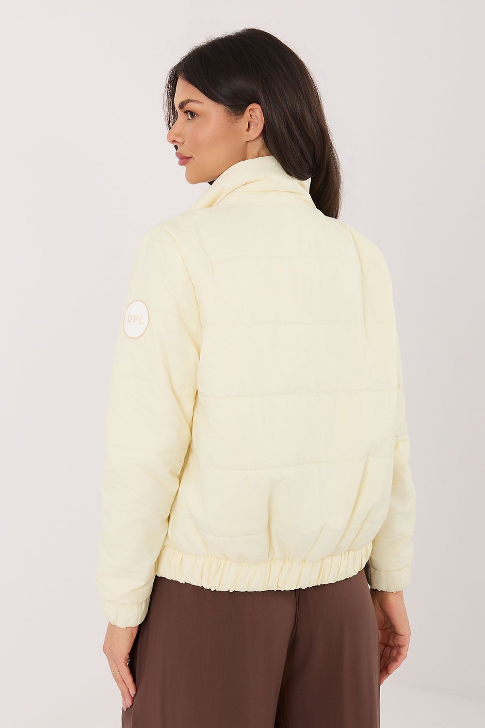 Damen Steppjacke Bunt Frühjahr Stehkragen Rosa Blau Gelb