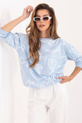 Shirt Damen 3/4 Arm Baumwolle Stretch Alltagsshirt
