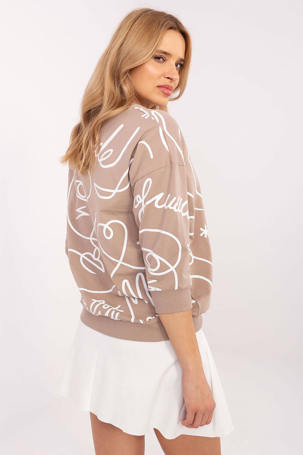 Shirt Damen 3/4 Arm Baumwolle Stretch Alltagsshirt
