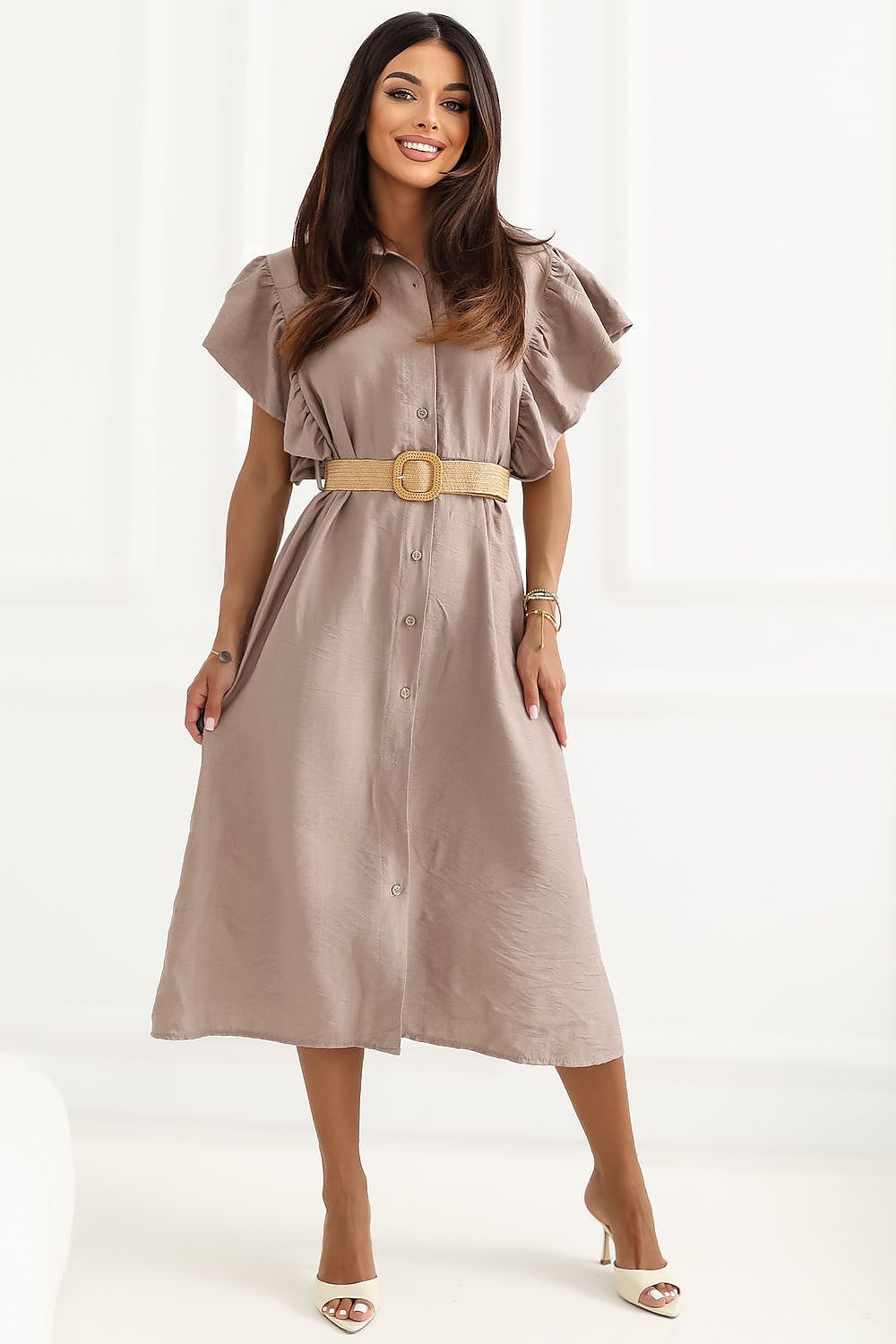 Maxikleid Damen Viskose Fließend Bunt Universalgröße