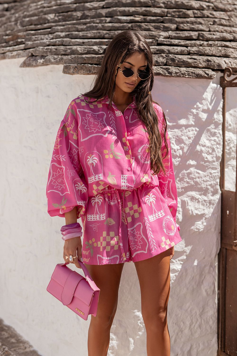 Leinen Set Damen Sommer – Bluse & Shorts