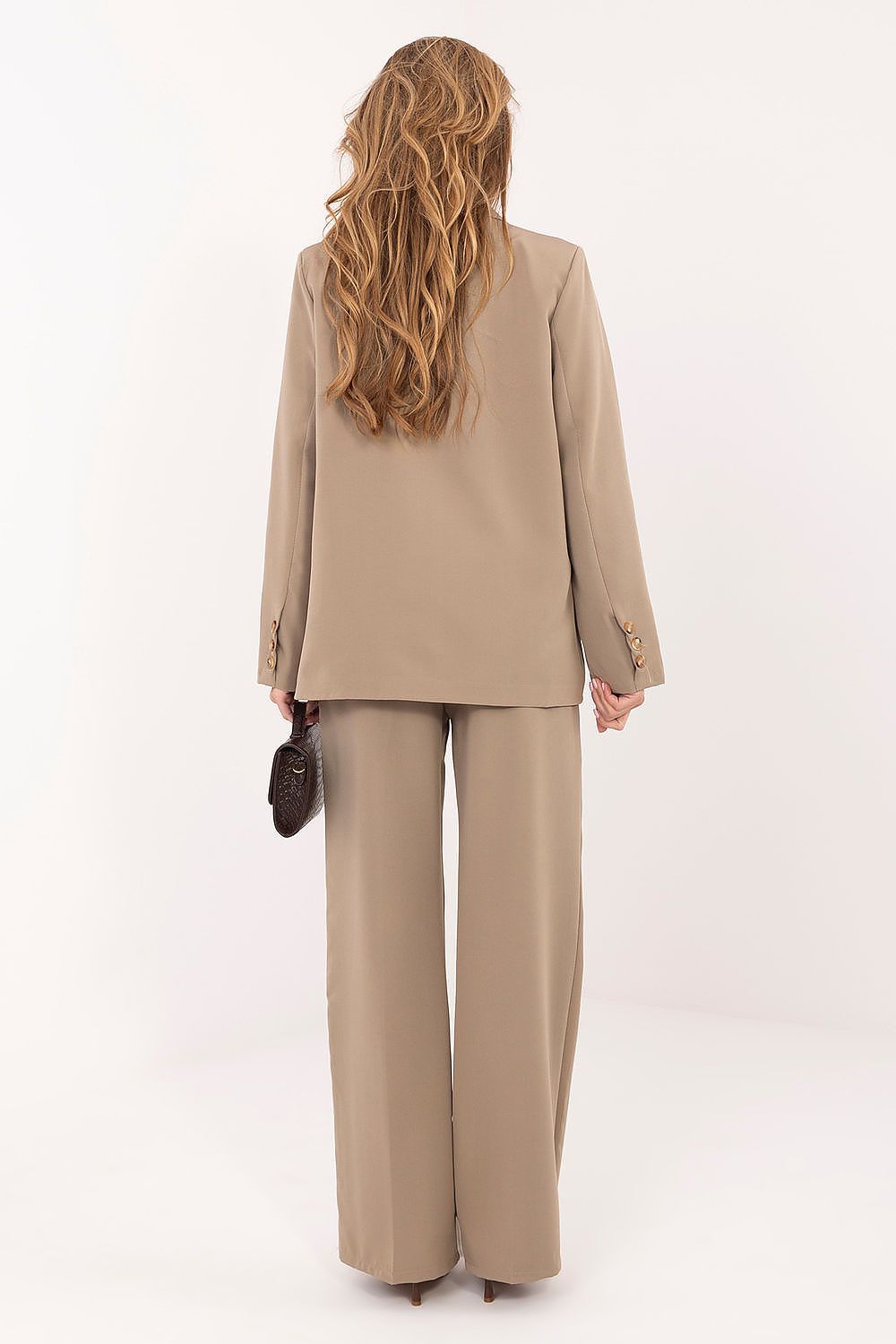 Damen Hosenanzug Elegant Jacke Hose Set Büro Festlich