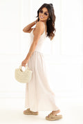 Sommerkleid Damen Maxi Baumwolle Gestreift Ärmellos