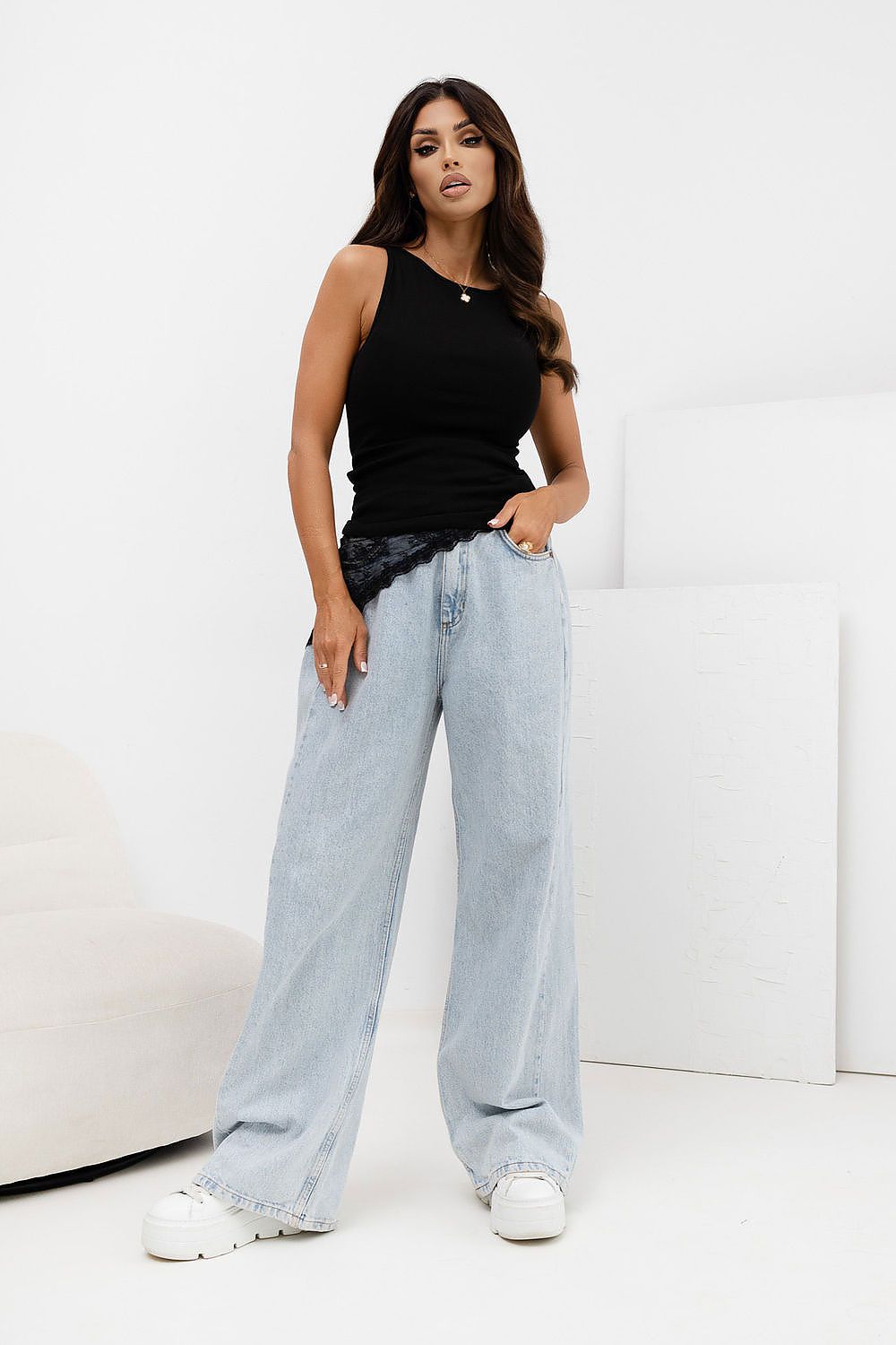 Top Damen Ärmellos Basic Rundhals – Clean Style