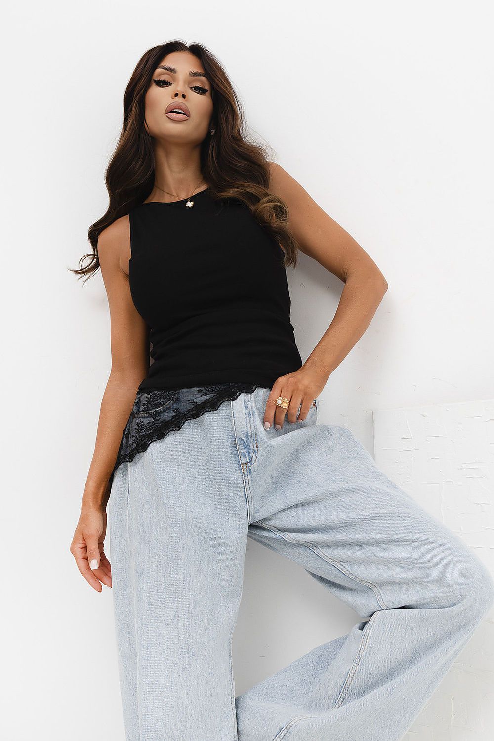 Top Damen Ärmellos Basic Rundhals – Clean Style