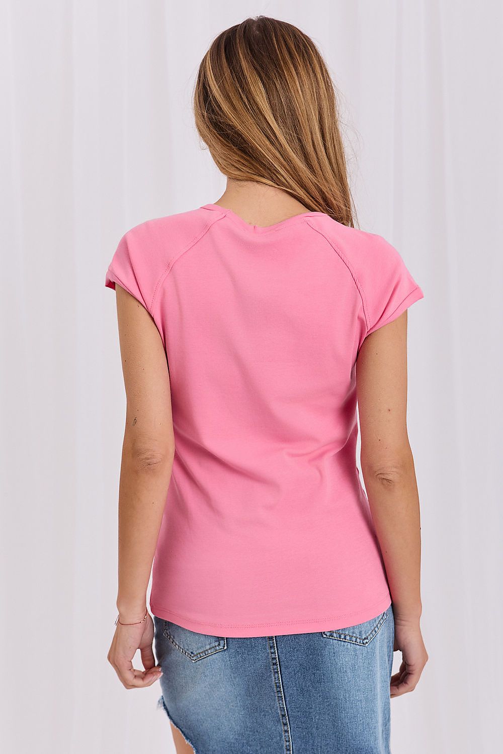 T-Shirt Damen Rundhals Kurzarm Basic Casual