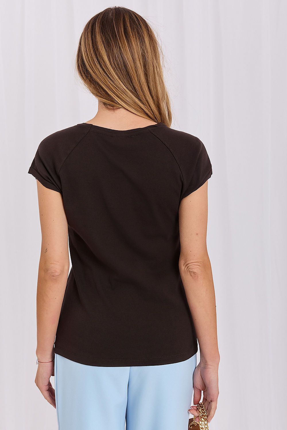 T-Shirt Damen Rundhals Kurzarm Basic Casual
