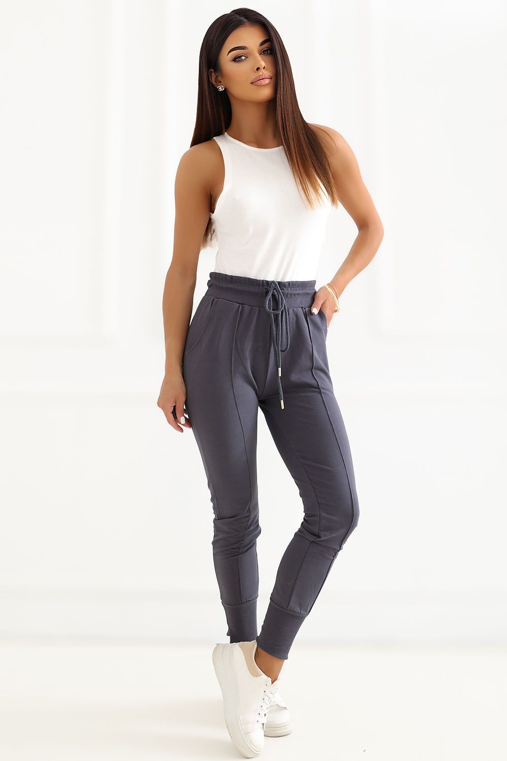 Body Damen Ärmellos Rundhals Basic Baumwolle