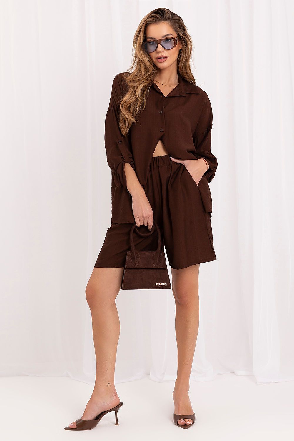 Damen Set Hemd & Shorts Viskose – Elegant & Bequem