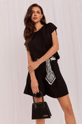 Set Damen Oberteil Shorts Viskose elegant