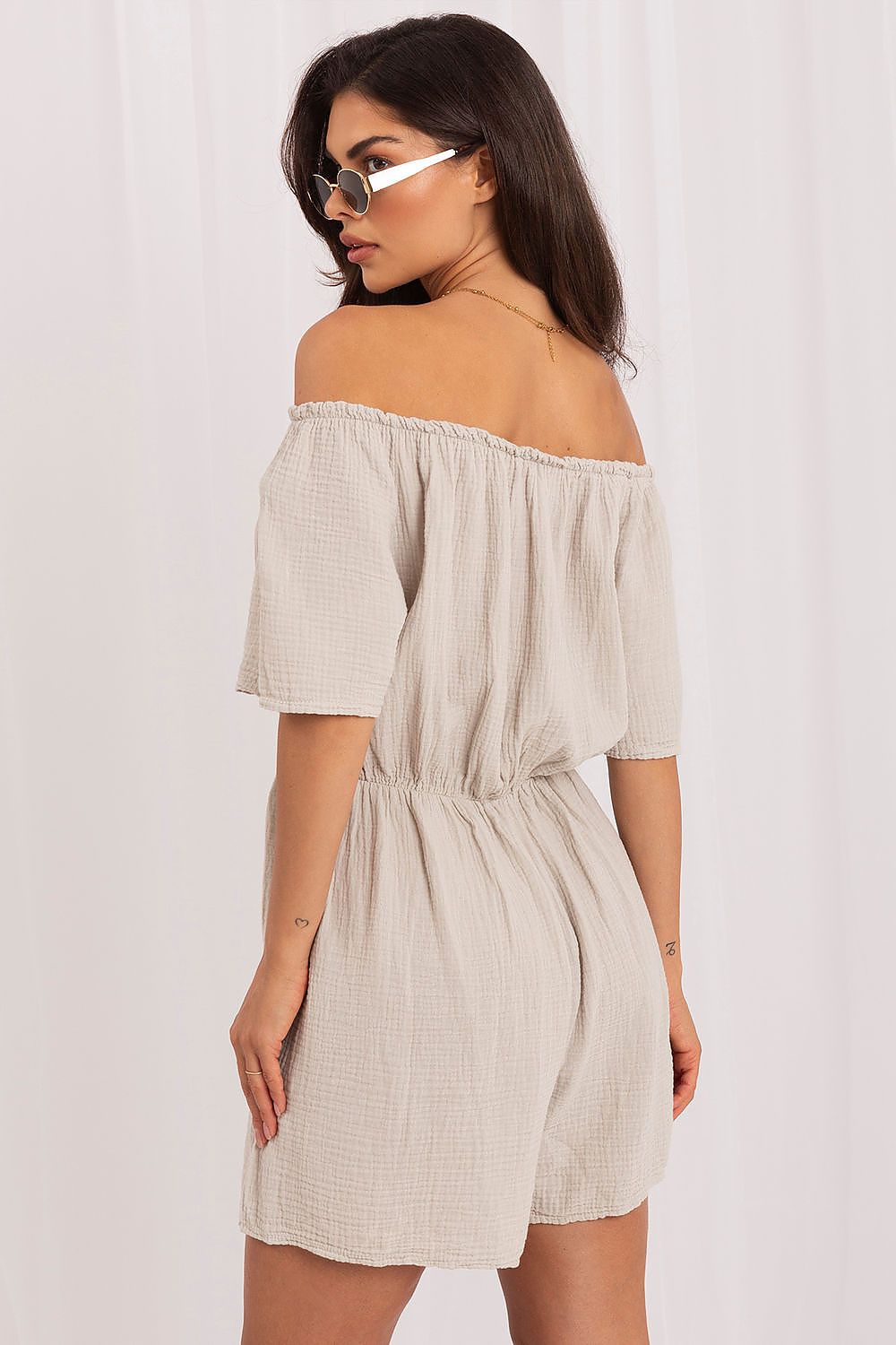 Overall Damen Musselin – Carmen-Ausschnitt & Sommerlich