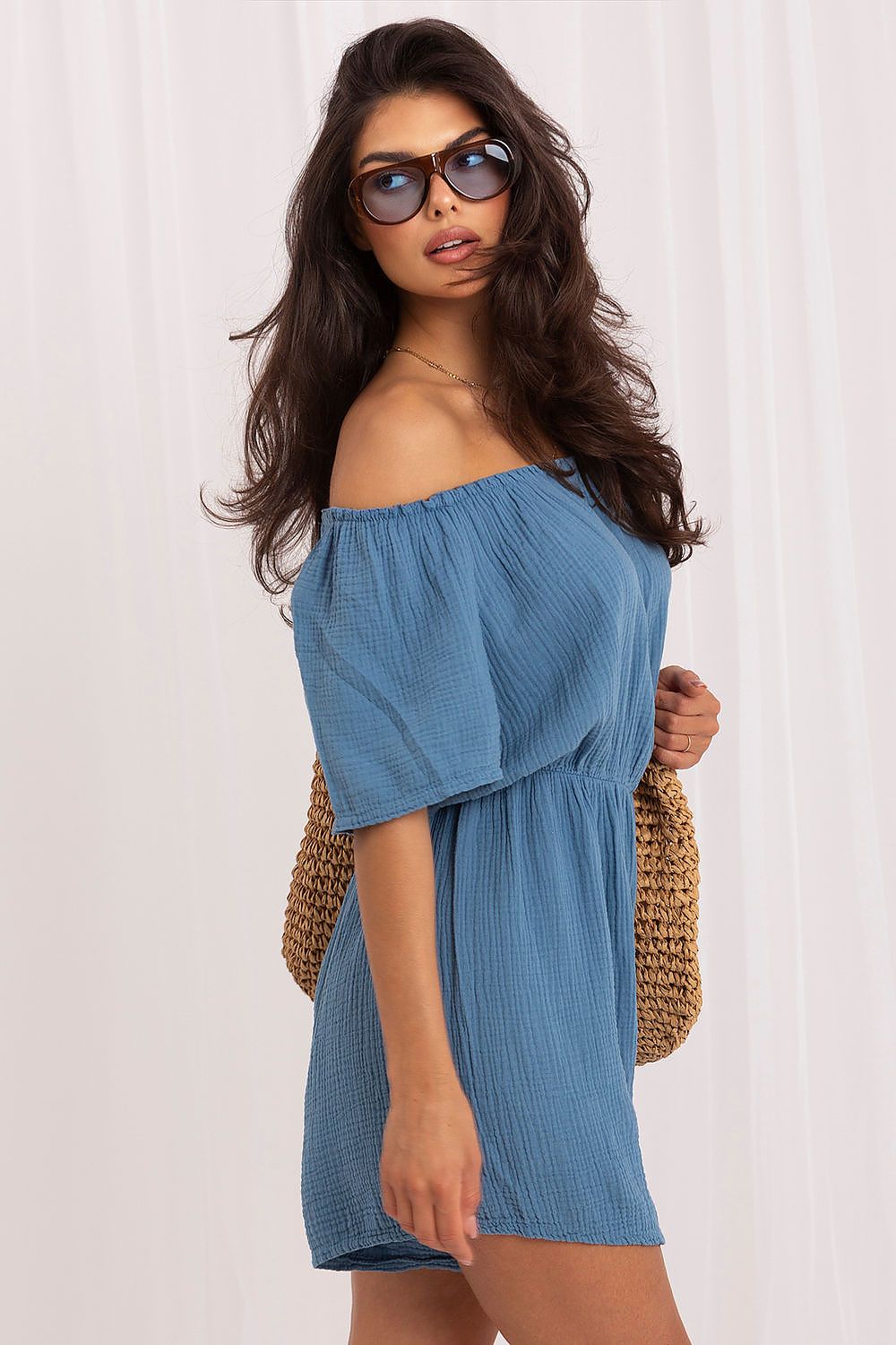 Overall Damen Musselin – Carmen-Ausschnitt & Sommerlich