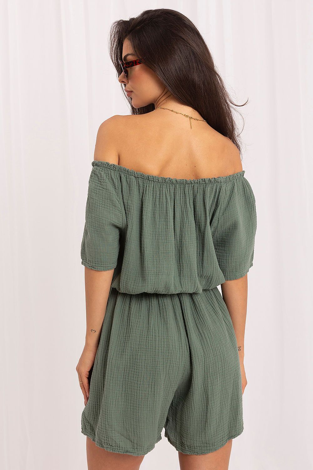 Overall Damen Musselin – Carmen-Ausschnitt & Sommerlich