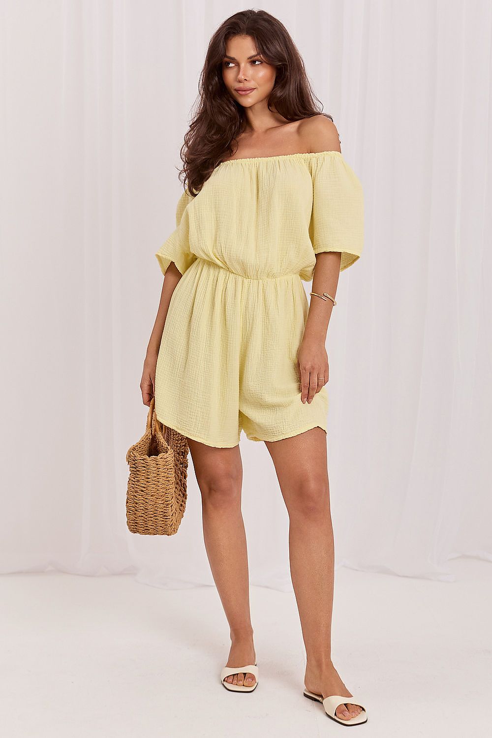 Overall Damen Musselin – Carmen-Ausschnitt & Sommerlich