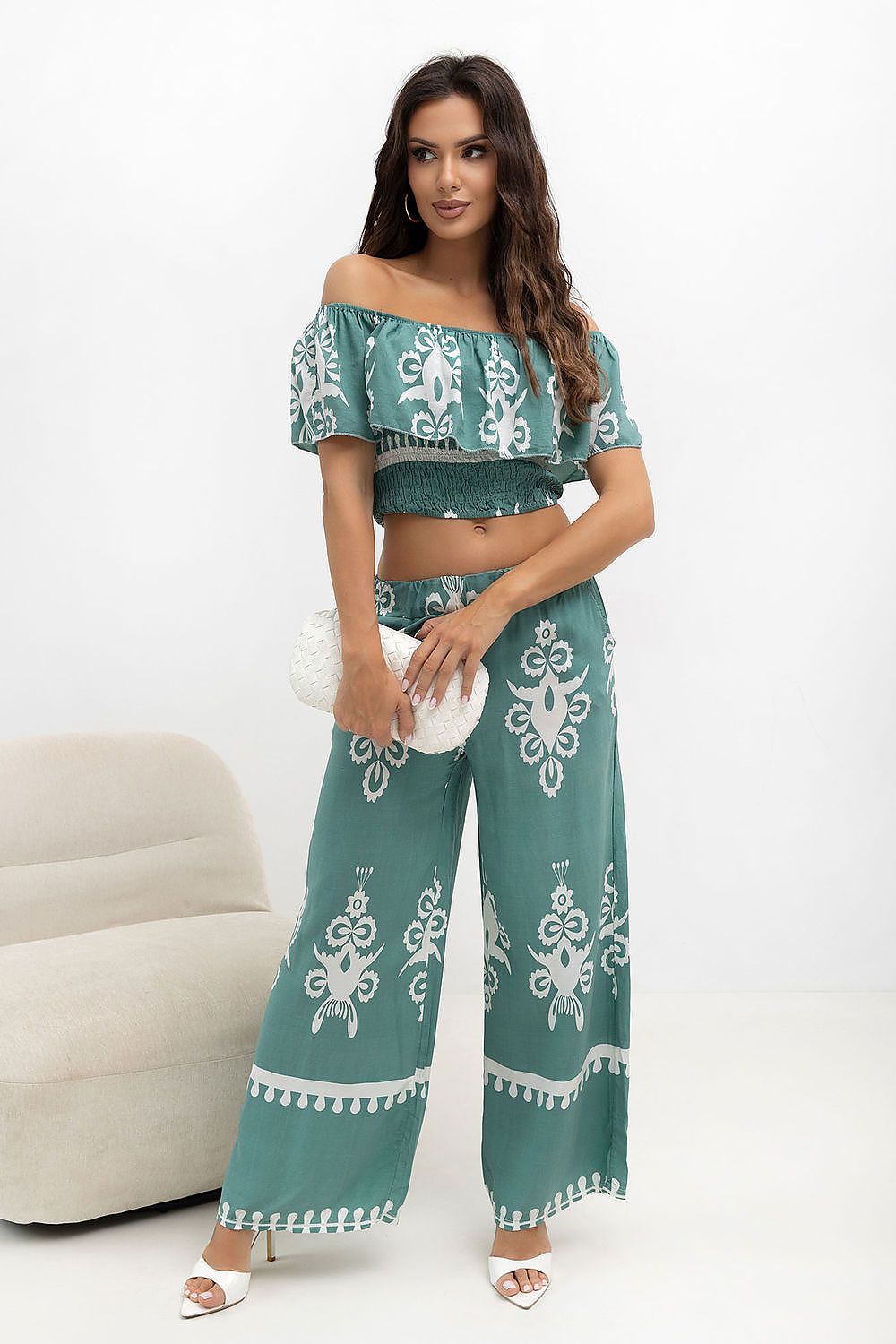Boho Set Damen Sommer – Top & Hose Viskose