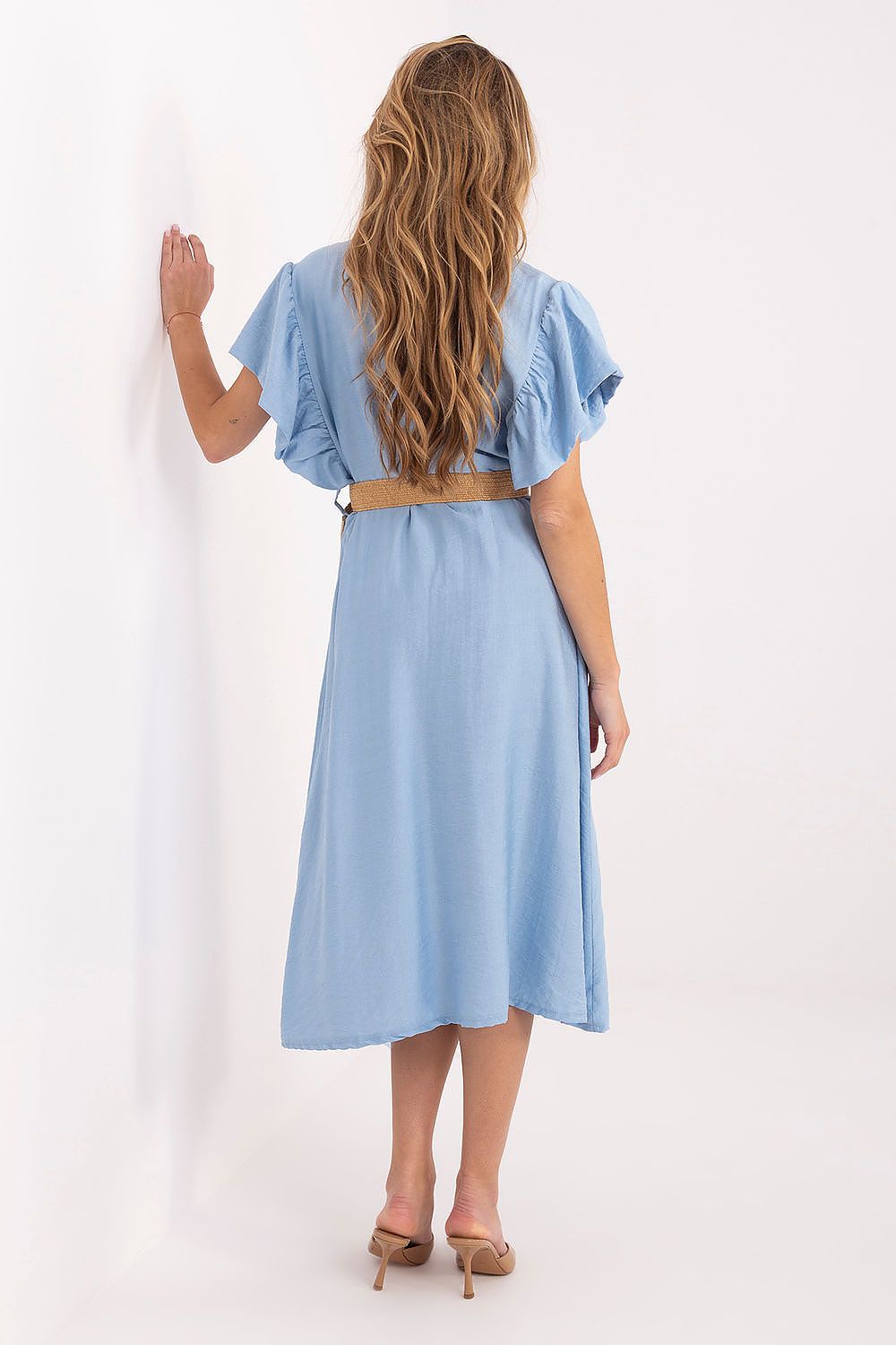 Maxikleid Damen Viskose Fließend Bunt Universalgröße