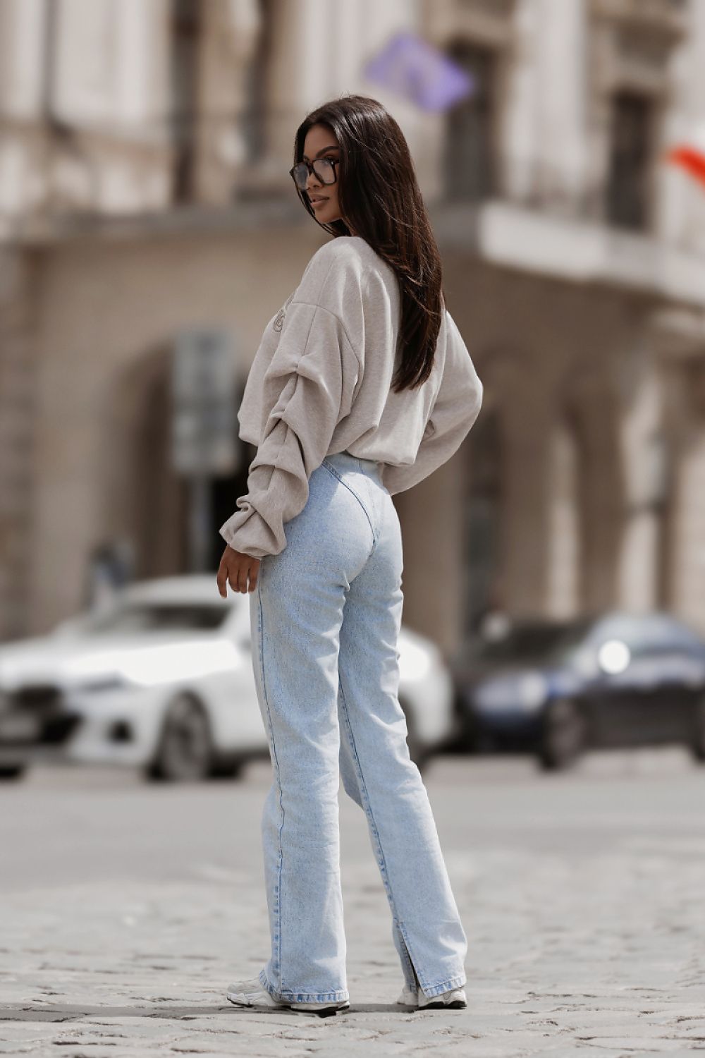 Sweater Damen Baumwolle Bunt Oversized Universalgröße
