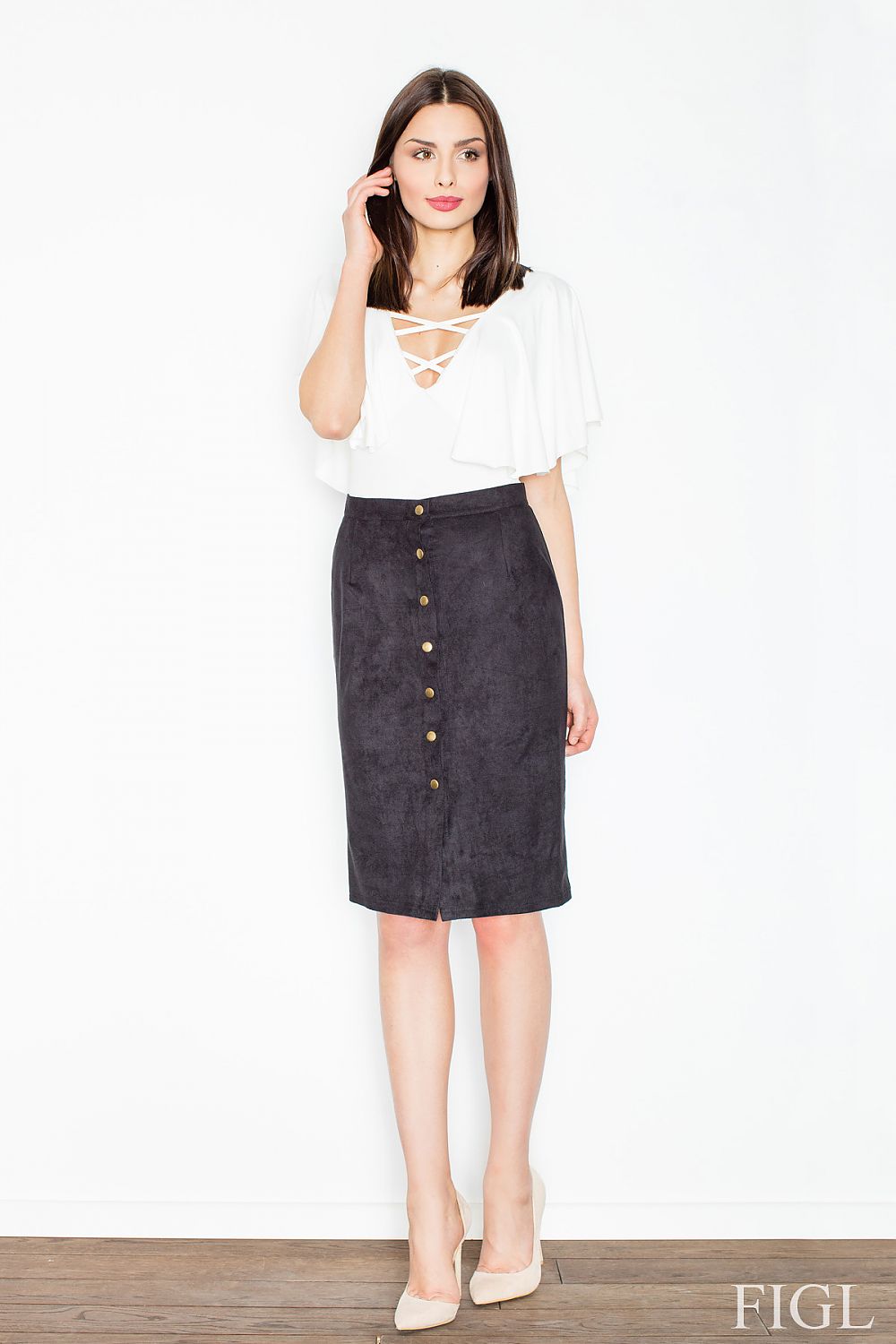 Midi Rock Damen elegant tailliert Herbst