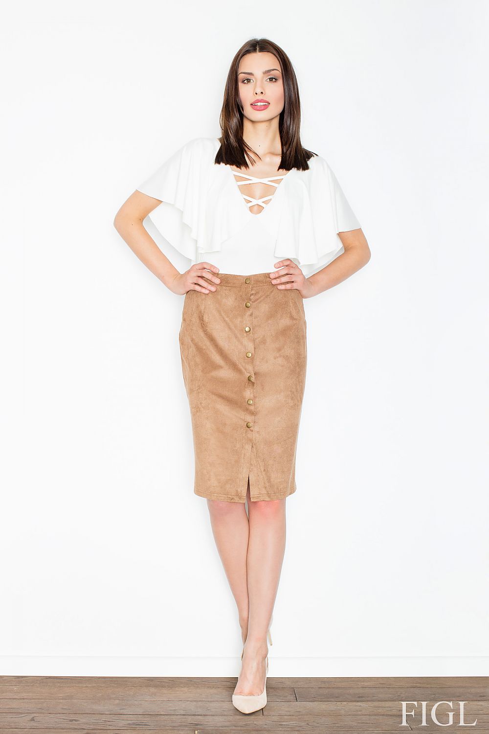 Midi Rock Damen elegant tailliert Herbst