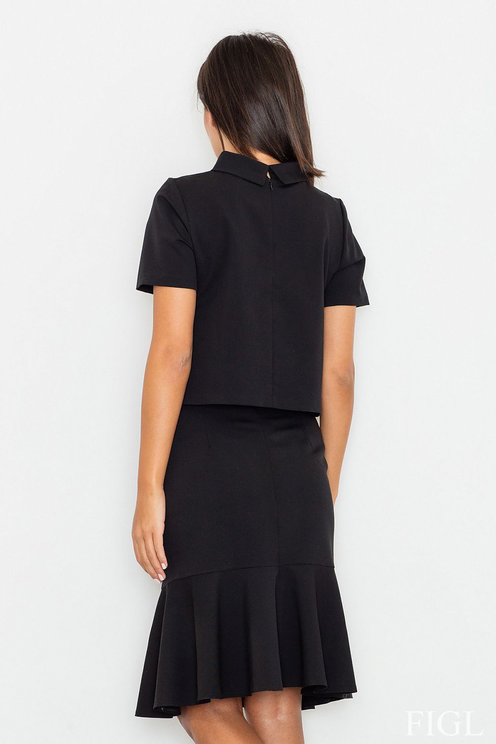 Bluse Damen Rollkragen Kurzarm Elegant
