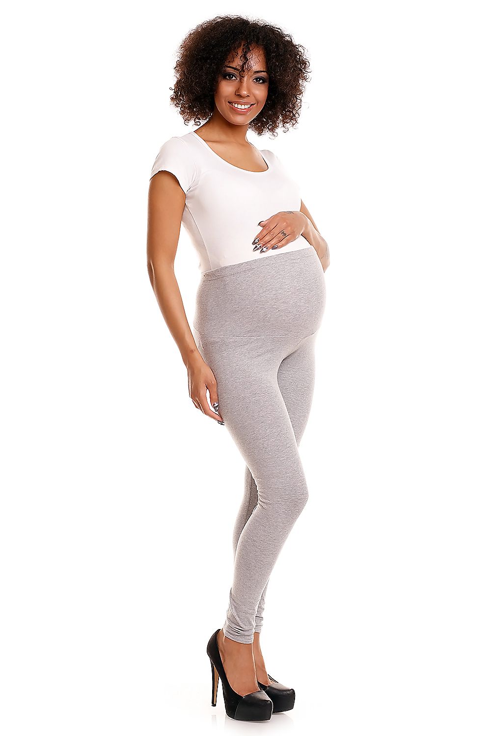 Schwangerschafts Leggings Druckfrei Komfort Bauchband