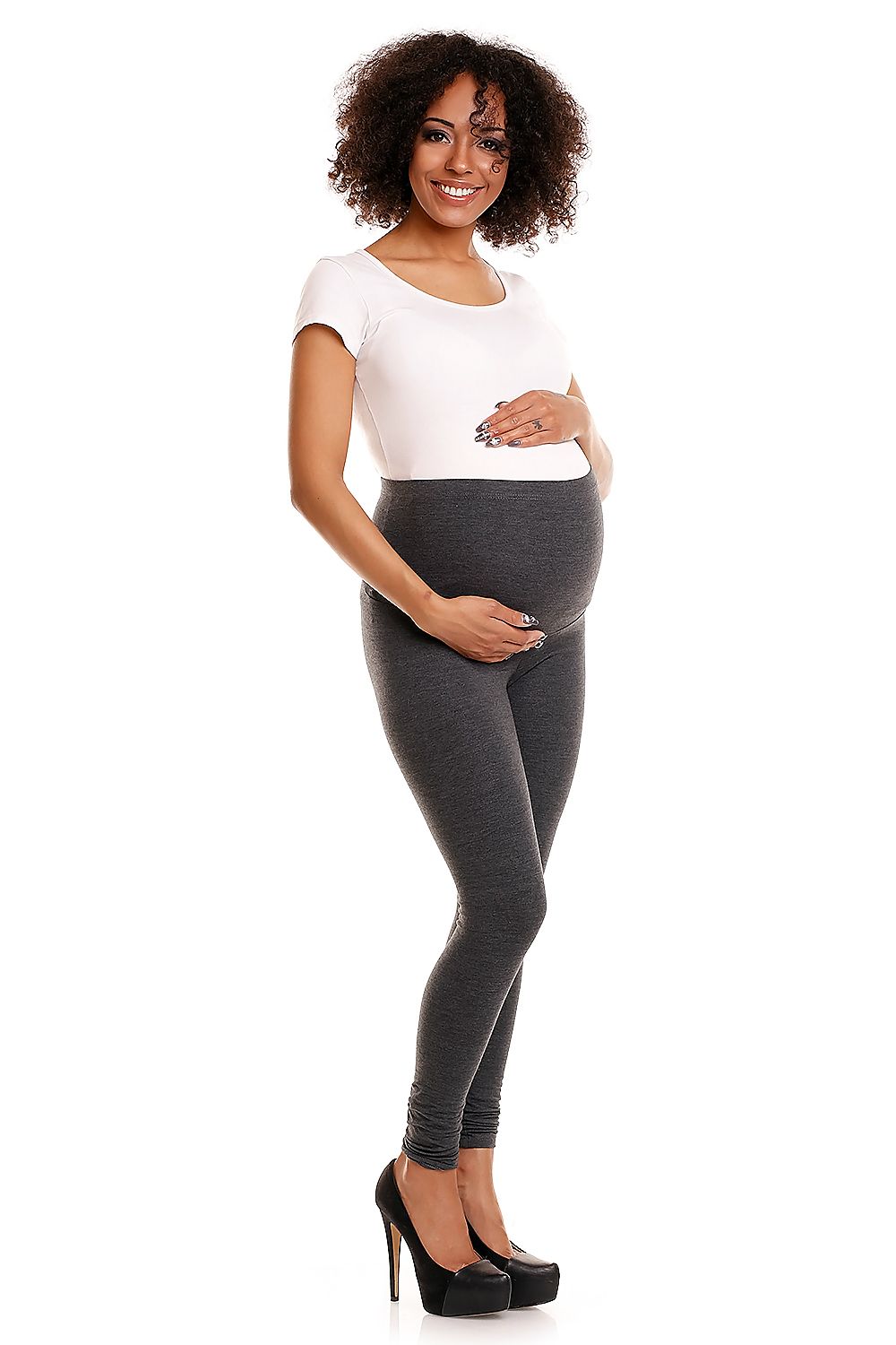 Schwangerschafts Leggings Druckfrei Komfort Bauchband