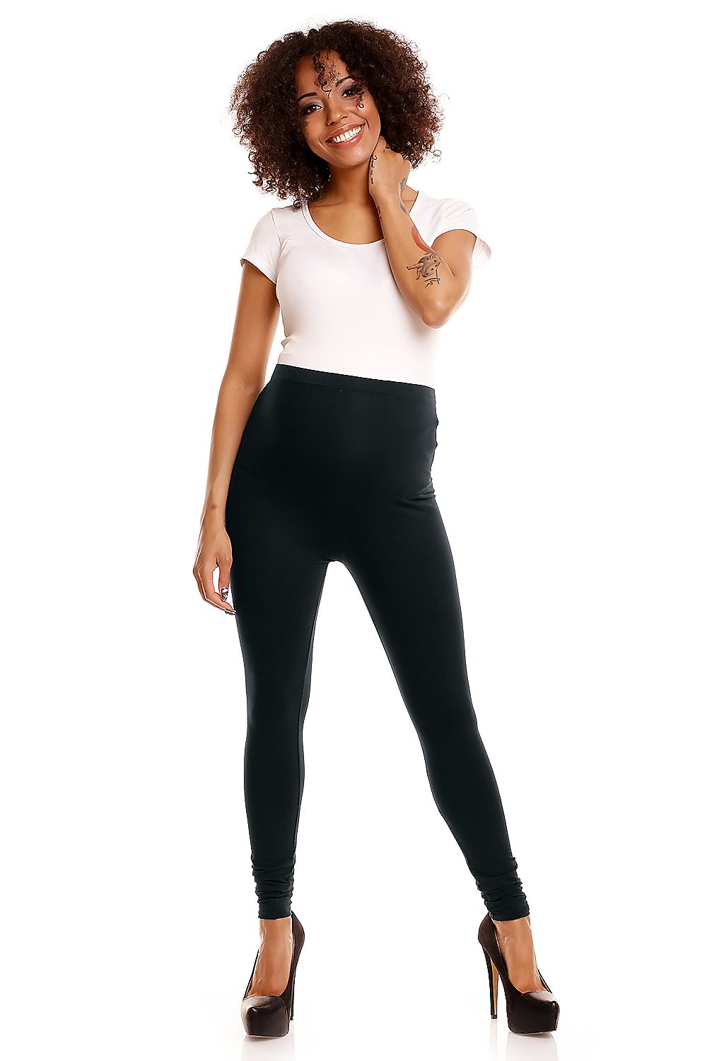 Schwangerschafts Leggings Druckfrei Komfort Bauchband