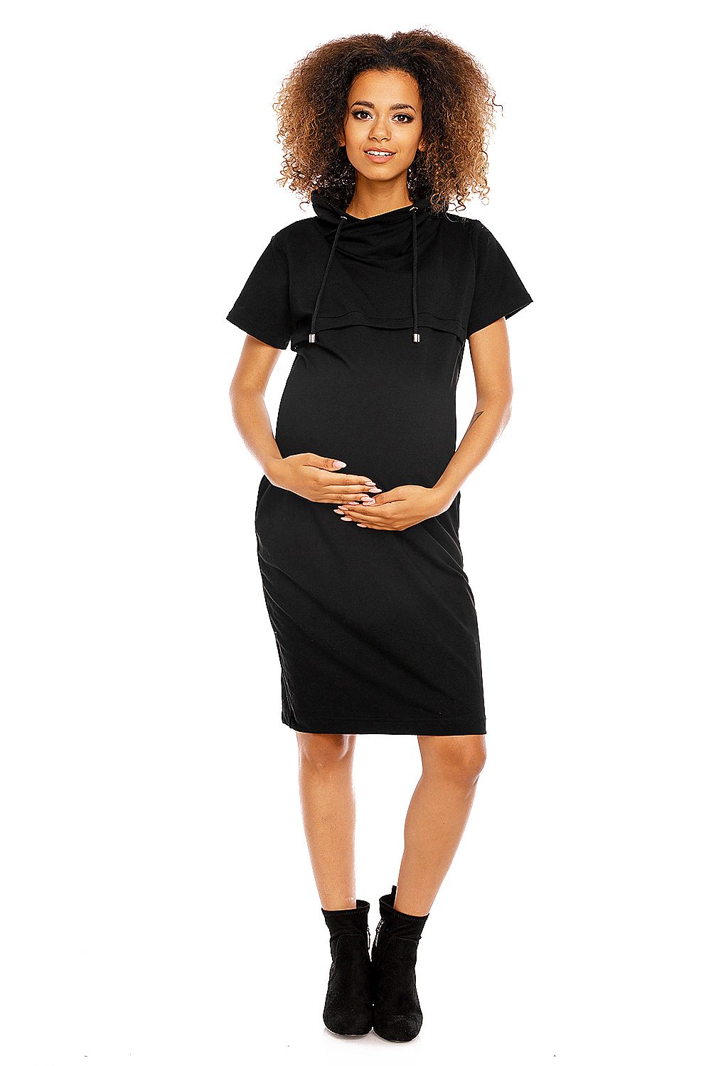 Schwangerschaftskleid Still-Kleid Kurzarm Baumwolle