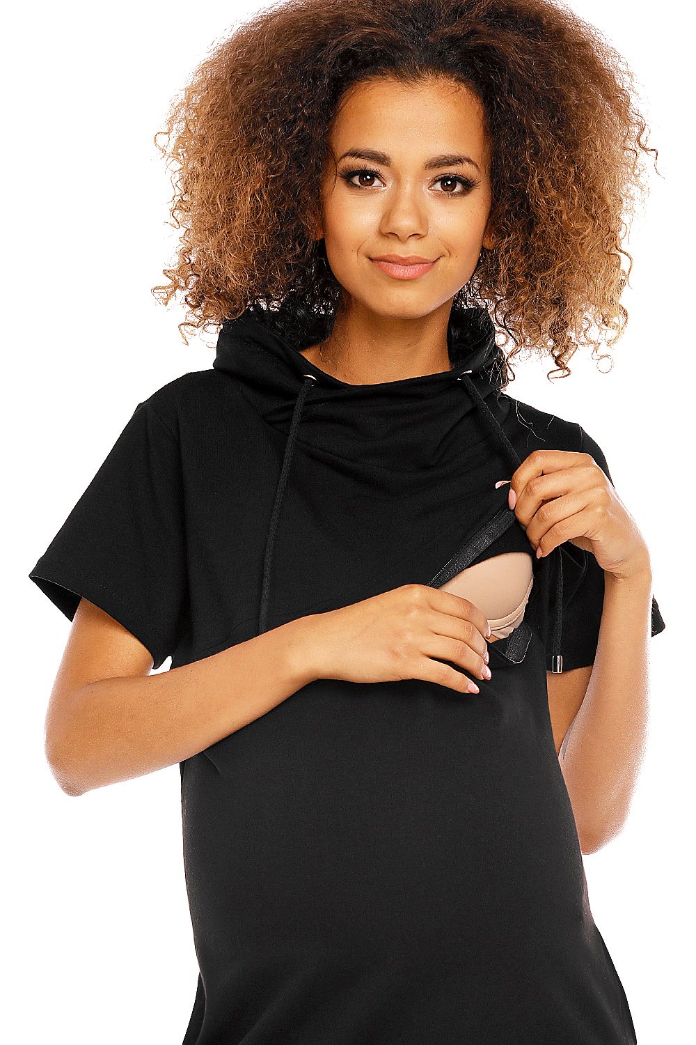 Schwangerschaftskleid Still-Kleid Kurzarm Baumwolle