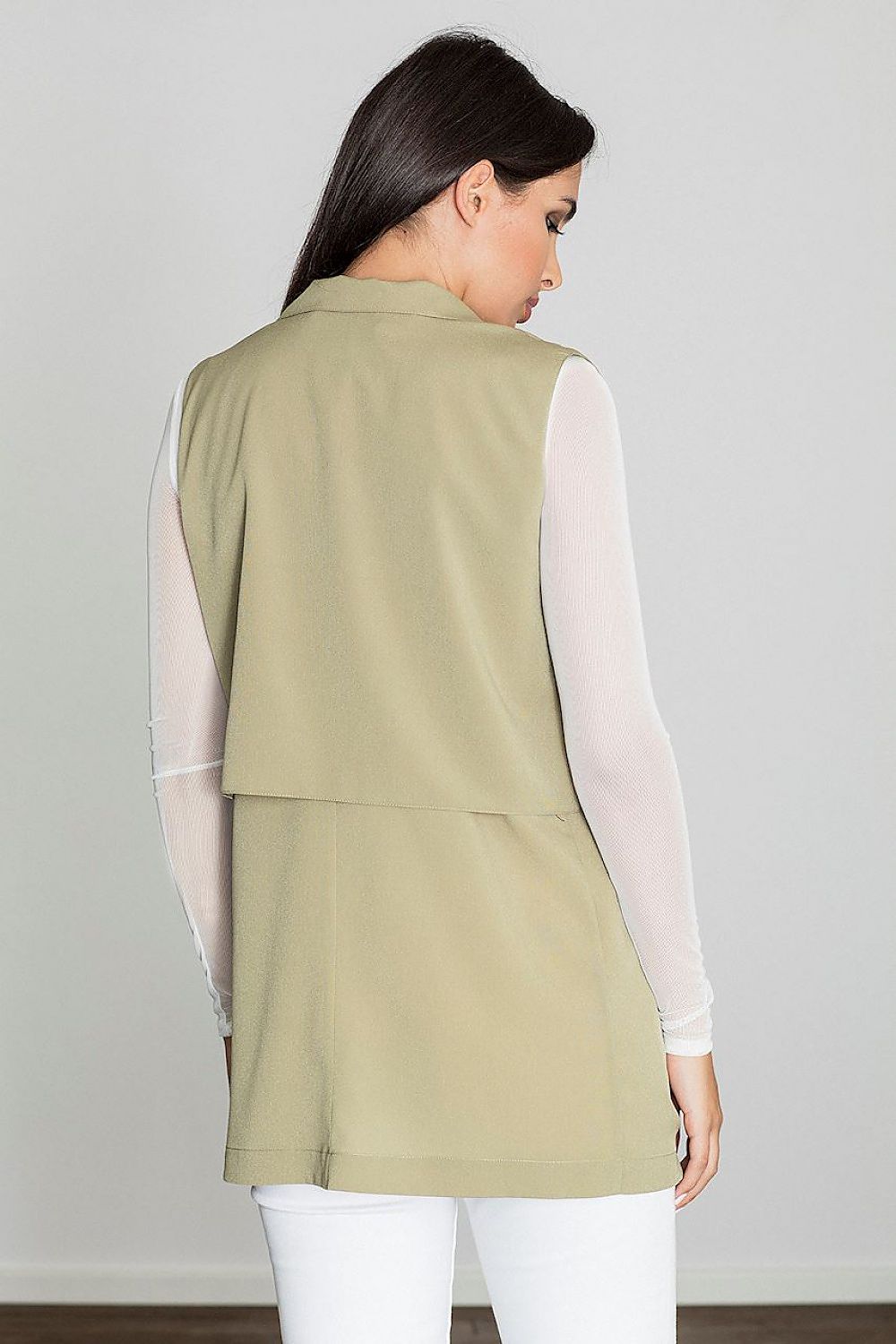 Lange Weste Damen mit Kragen locker leicht – 6 Farben S–XL