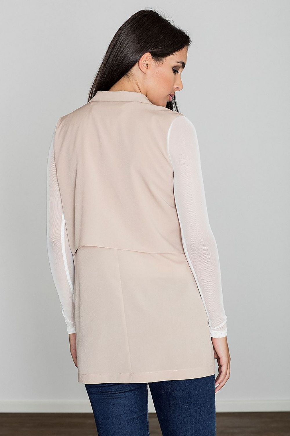 Lange Weste Damen mit Kragen locker leicht – 6 Farben S–XL