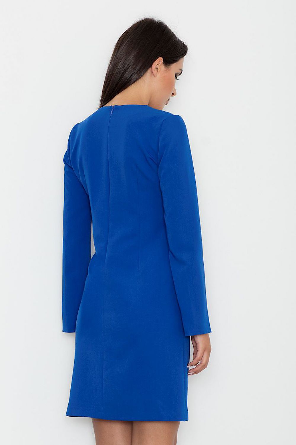 Kleid Damen elegant gerade Ärmel Schlitz – modern & zeitlos